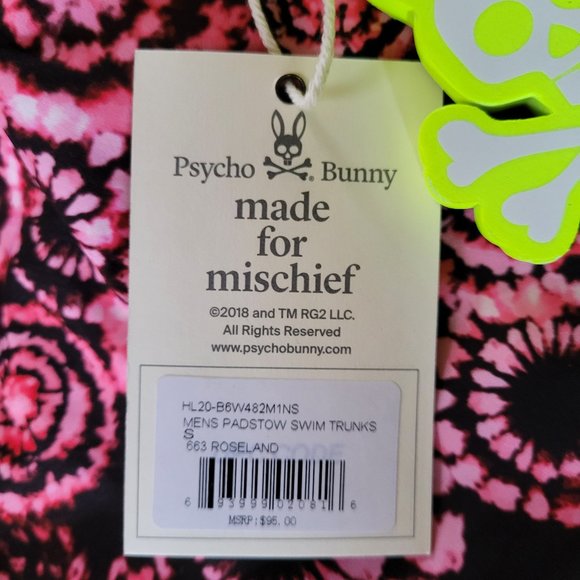 Psycho Bunny Men's Padstow Swim Trunks - S - NWT - Picture 5 of 10